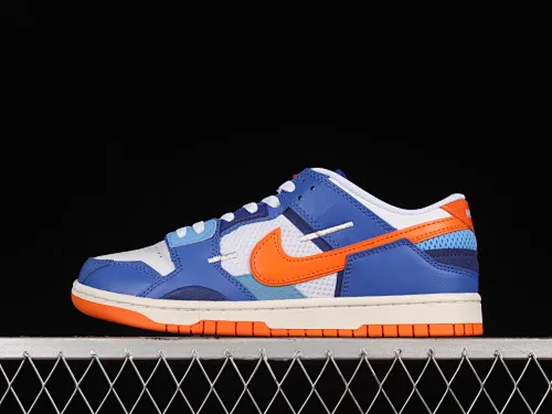 All categories Nk SB Dunk Series Nk SB Dunk Low low-top skate shoes #ZG version Nk Dunk Scrap blue white orange Knicks stitched low-top skate shoes DM0128-100